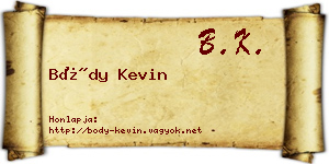 Bódy Kevin névjegykártya